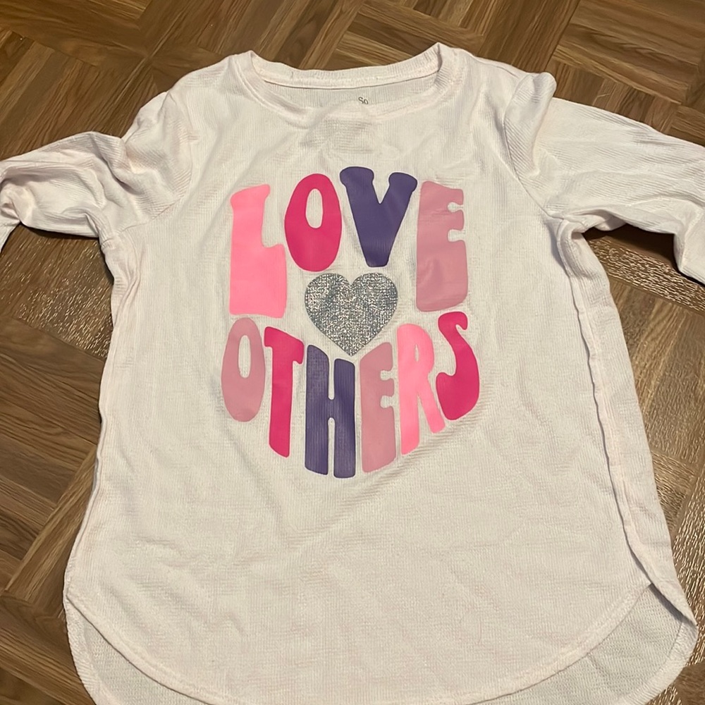Light pink love others long sleeve shirt